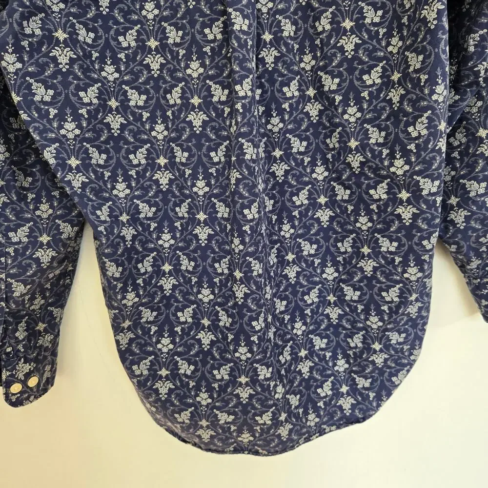 Vintage Banana Republic Floral Printed Shirt Cotton Office Work Men Medium